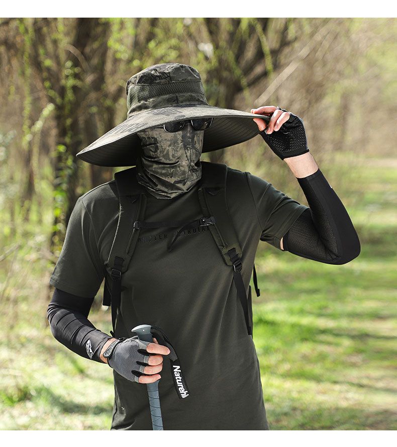 Extra Wide Brim Sun Hat For Men - UPF 50+ Outdoor Fishing & Hiking Cap, Lightweight & Quick-Dry (Adjustable Chin Strap, One Size Fits Most)_voghion.com