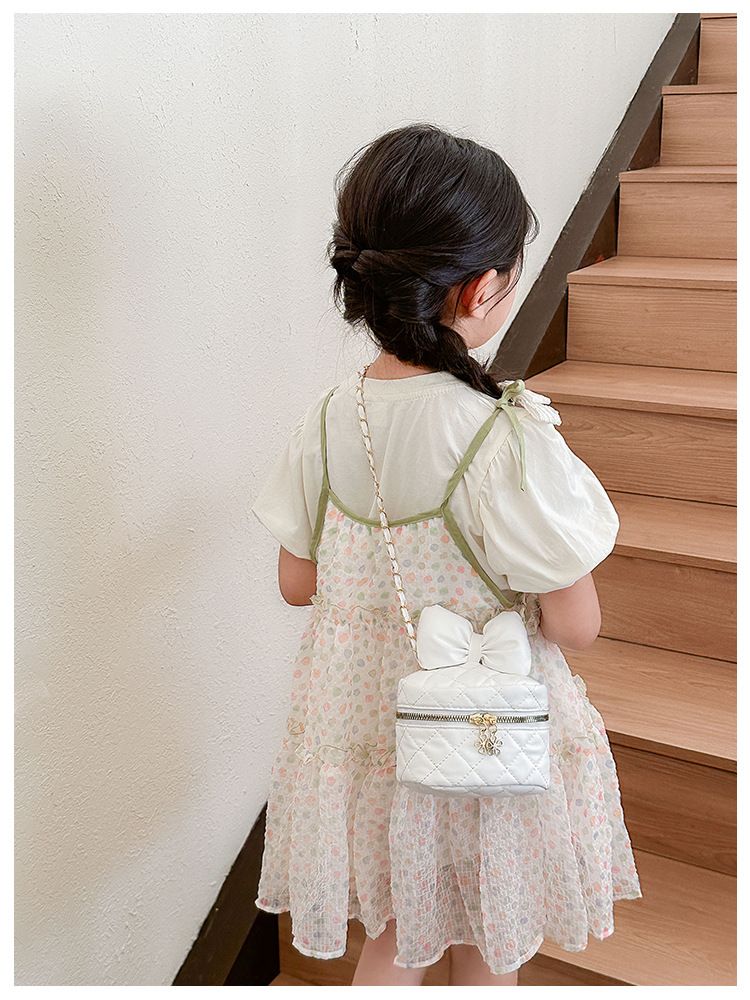 Παιδικό μικρό αρωματικό φιόγκο χιαστί Ίντερνετ Κόκκινο Πριγκίπισσα Αξεσουάρ τσάντα ώμου για κορίτσι_voghion.com