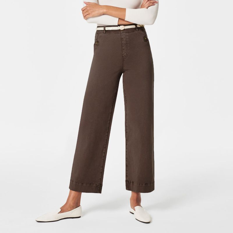 Ubrania damskie Luźne proste szerokie nogawki Spodnie typu Nine Point Jeans_voghion.com