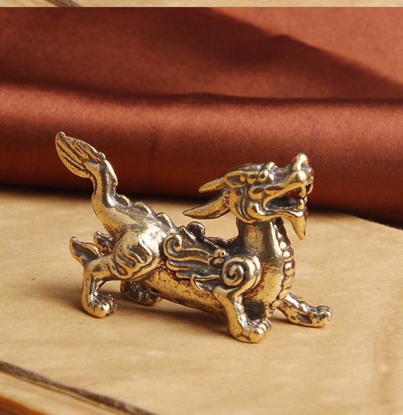 Ren messing gammel Gud Udyr Kirin skrivebordspynt hjemby hus lykke Nafrui udyr gamle bronze ornamenter engros_voghion.com