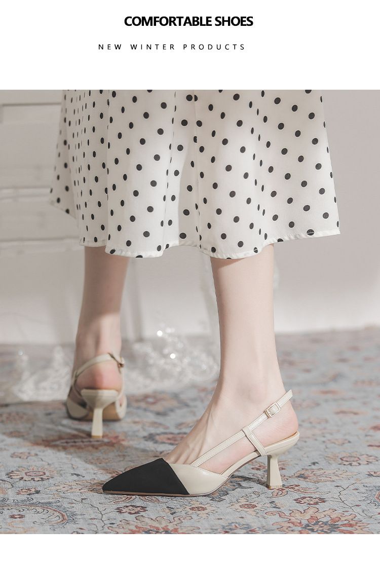 Scarpe singole classiche piccole e profumate, nuovi sandali estivi con tacco alto Baotou Back Air_voghion.com