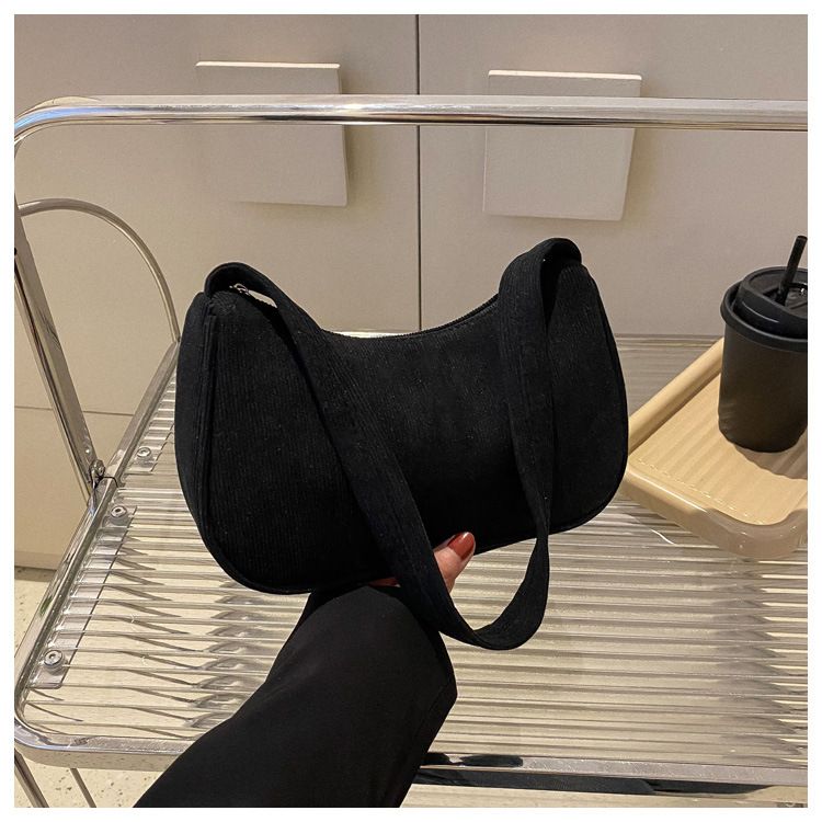 Borsa a tracolla da donna piccola in velluto a coste, nuova moda primavera estate 2023, lotto misto_voghion.com