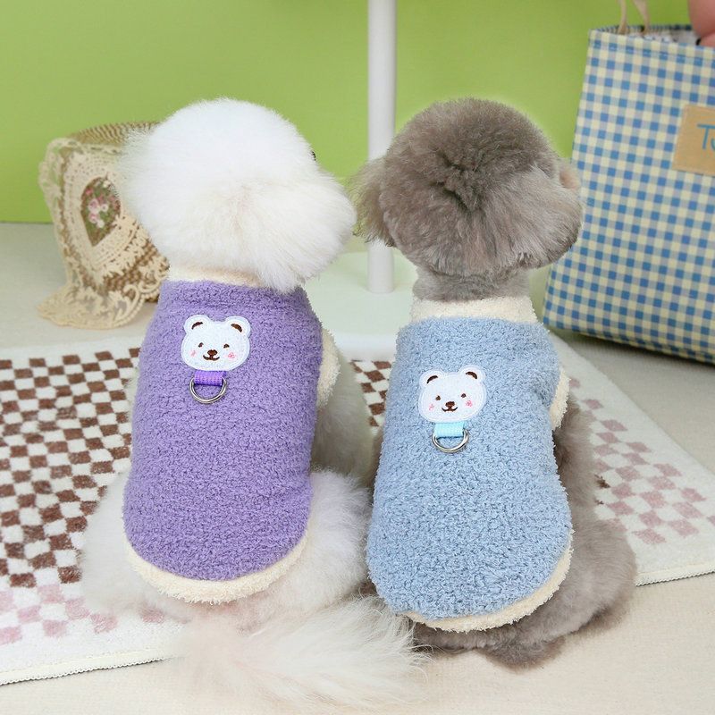Fleece Outfit Puppy's, Winterpak Kleine en Middelgrote Honden, Top Voor Franse Bulldogs, Chihuahua's, Yorkies Van PawParty Store_voghion.com