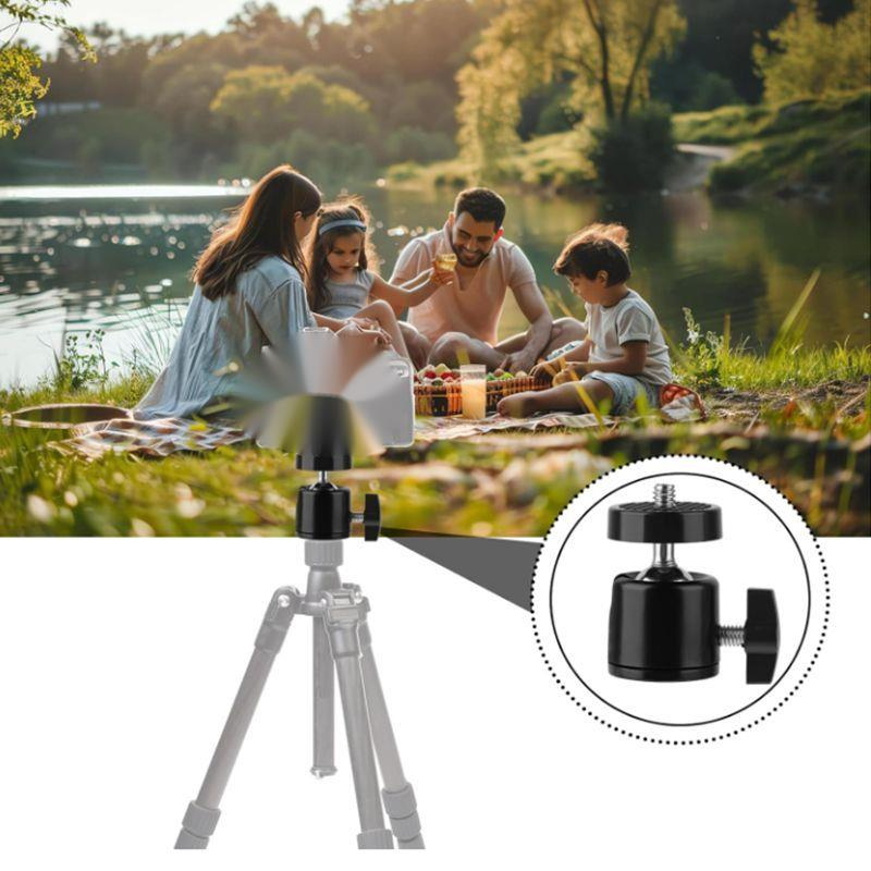 360-graden kogelkop draaibare houder universele adapter basis camera statief accessoires klem 1/4 schroef_voghion.com