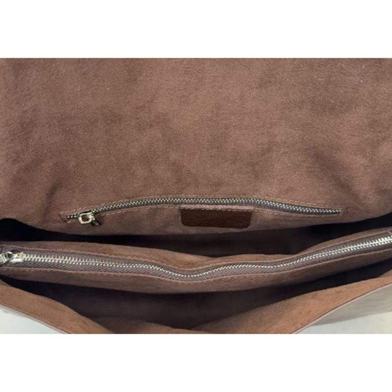 Soft vegetable tanned cowhide tote 2024 new flip shoulder women's crossbody genuine leather armpit bag_voghion.com