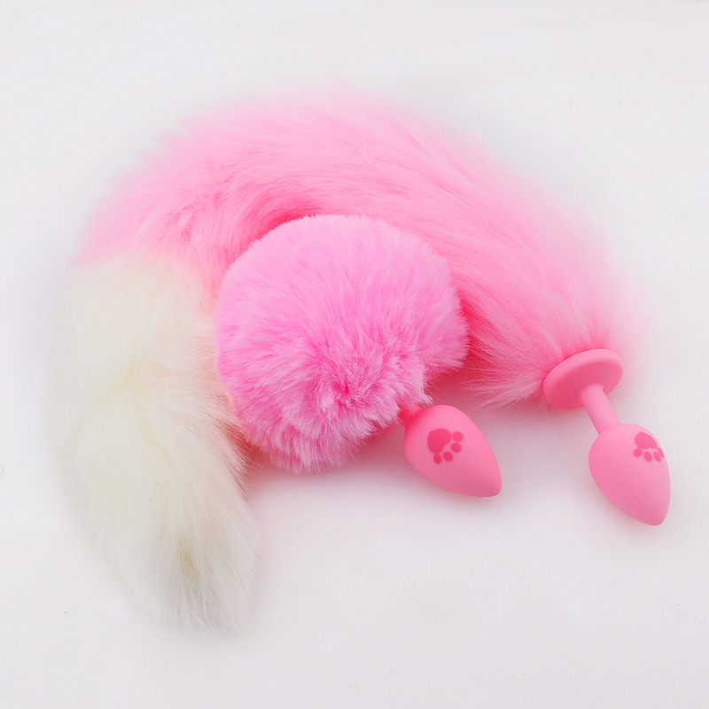 Fox Sex Toys Coda Butt Plug in metallo con kit forcina Plug anale Massaggiatore prostatico Butt Plug per coppia Cospl_voghion.com