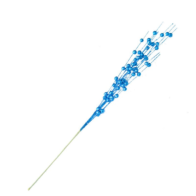 Chrëschtdekoratioun 43cm 12 Gabelen Goldpudderkugel Chrëschtbeemchenkranz Rattan Pailletten Goldpudder Beerenbëscher Spiisser_voghion.com