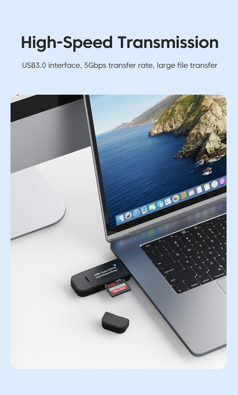 Card SD TF USB 2.0/3.0 to Type C Card Adapter for PC Laptops USB Micro SD Card High Speed Multi Smart Card_voghion.com