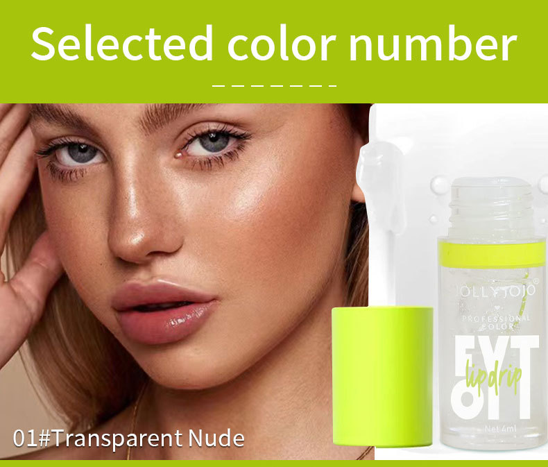 5pcs/set JOJO Lip Gloss Lip Oil Set Moisturizing Mirror Lip Glaze Plump Lips Transparent Lip Gloss Wholesale_voghion.com