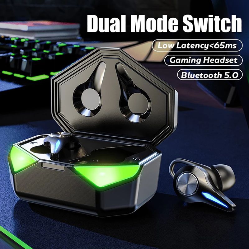 Auriculares deportivos para juegos para teléfono móvil, auriculares impermeables con Bluetooth, manos libres, auriculares con micrófono_voghion.com