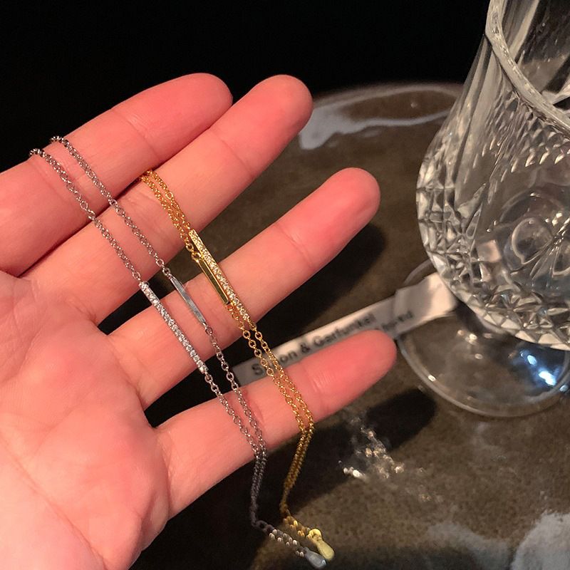 Doppellagiges Zirkonarmband für Frauen im Nischendesign, kaltes Temperament, Paar-Freundinnen-Handschmuck_voghion.com
