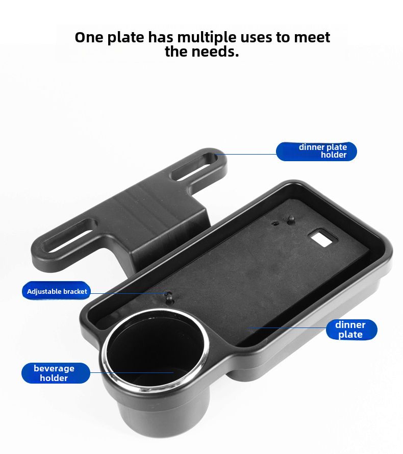 Support pour assiettes de dîner de voiture, siège arrière pliable, table à manger, support pour assiettes de dîner de voiture, support pour téléphone portable, intérieur de voiture_voghion.com