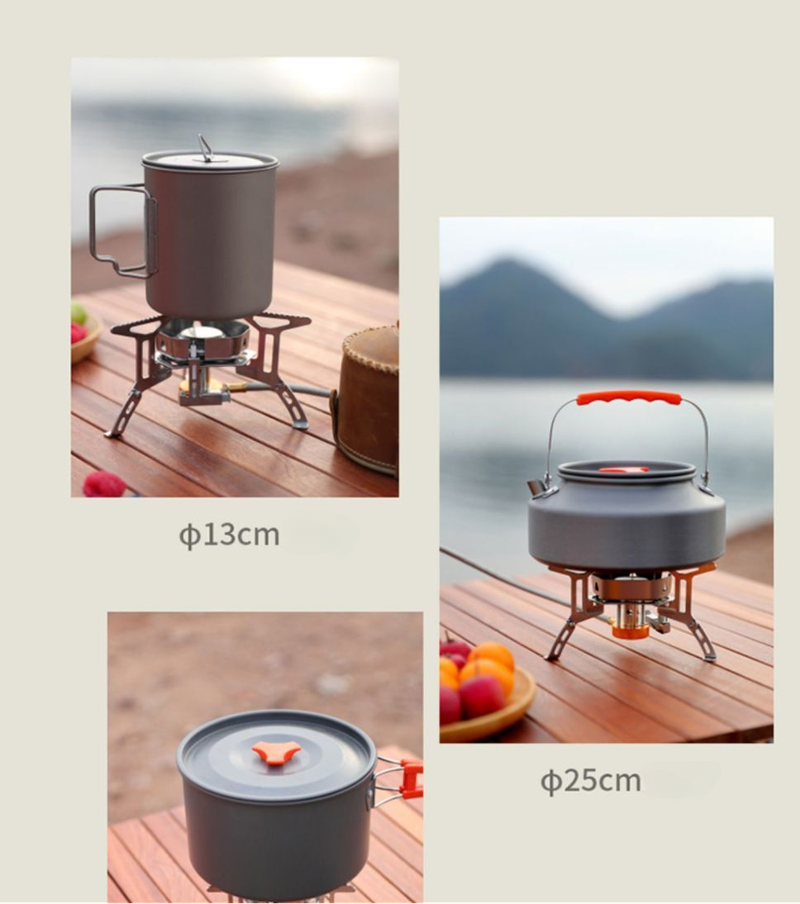 Fornello a gas portatile pieghevole a cassetta per esterni, mini fornello ad acqua bollente, accessori da campeggio_voghion.com