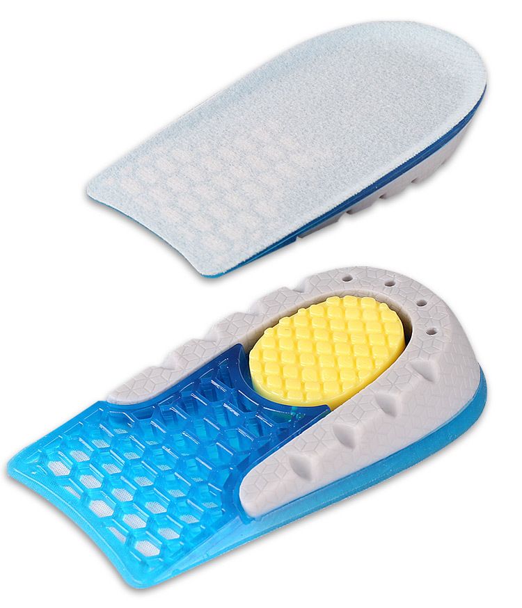 Korkealaatuinen TPE-korotettu pohjallinen, korkeutta lisäävä puolikenkien pehmuste miehille ja naisille, silikonigeeli, näkymätön kasvava kantapää 1-3 cm_voghion.com