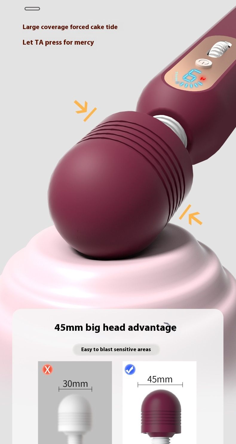 Lai Le Ou Luo Women's AV Heating Display Digital Variable Frequency Vibration Massage Stick Adult Sexual Products_voghion.com