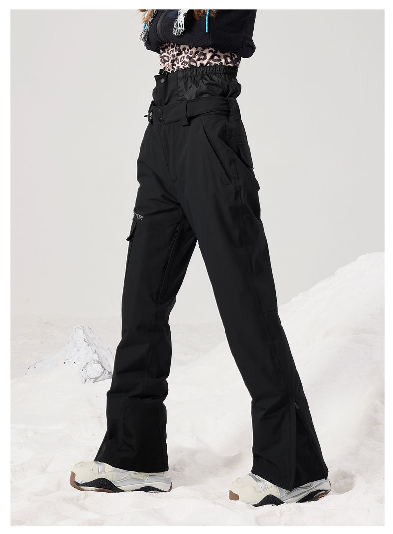 Unisex-Skihose – Wasserdichte Snowboardhose mit winddichtem Thermofutter – Optisch Weiß/Matt Schwarz/Nebelblau/Orchideenlila – XS-XL_voghion.com