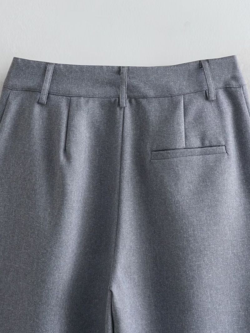 Autumn And Winter New Women's Clothing Asymmetric Slim Vest + Pleated Design Leggings Pants Set B88649_voghion.com