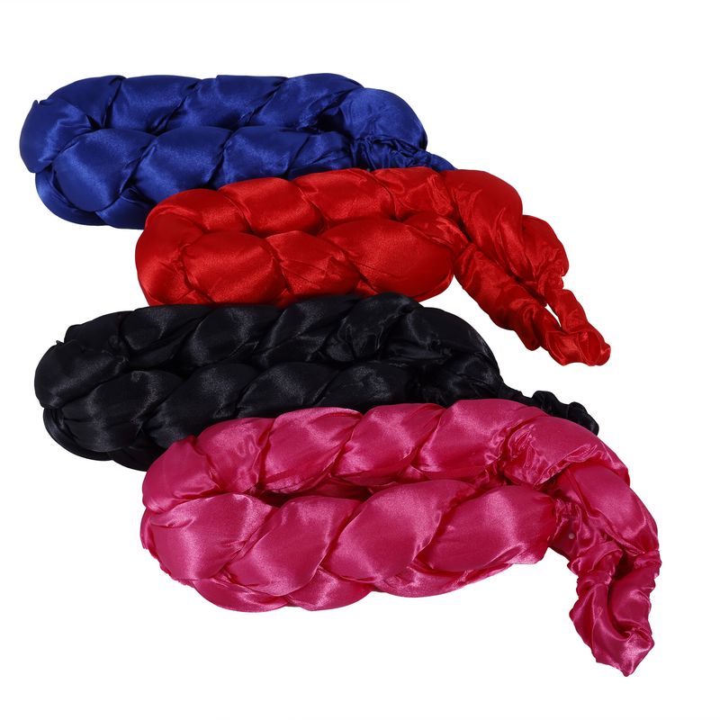 Neue afrikanische heißer Verkauf reine Farbe übertrieben dekorative Schwamm Blume Zopf Stirnband Stirnband_voghion.com