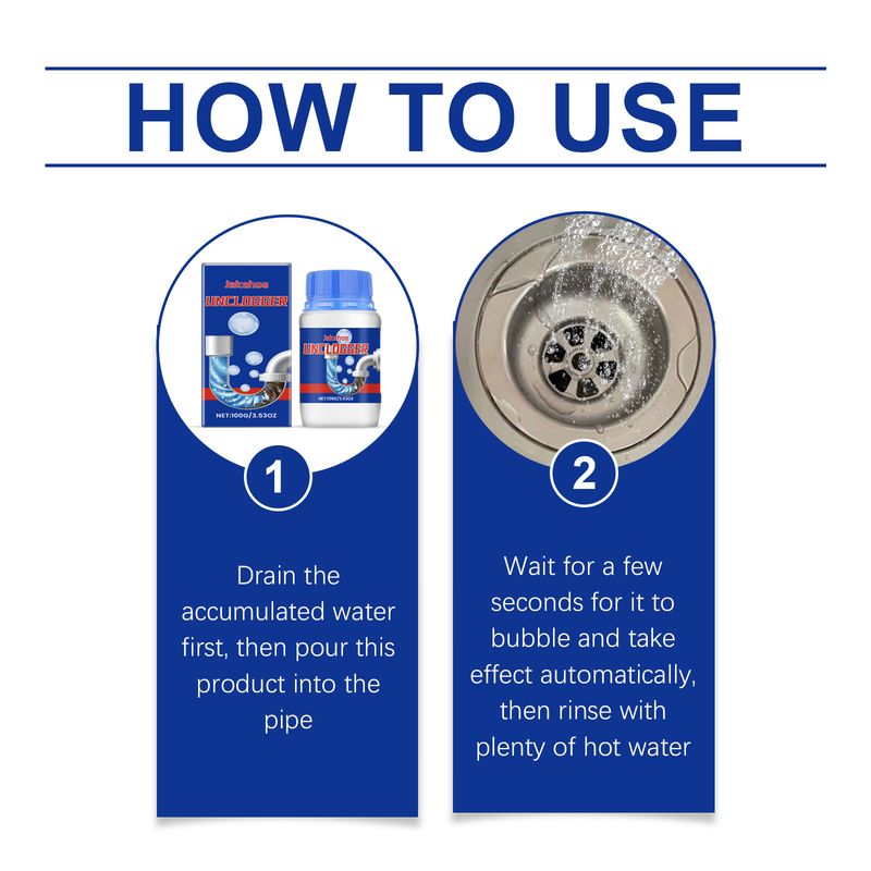 Jakehoe Pipe Unclogger Cleans Kitchen Sinks Bathroom Drains Quick Unclogger For Clogged Pipes_voghion.com