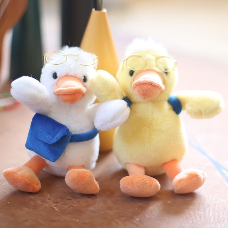 Adorable Cute Plush Duck Keychain Soft Stuffed Animal Toy With For Bags Glasses_voghion.com