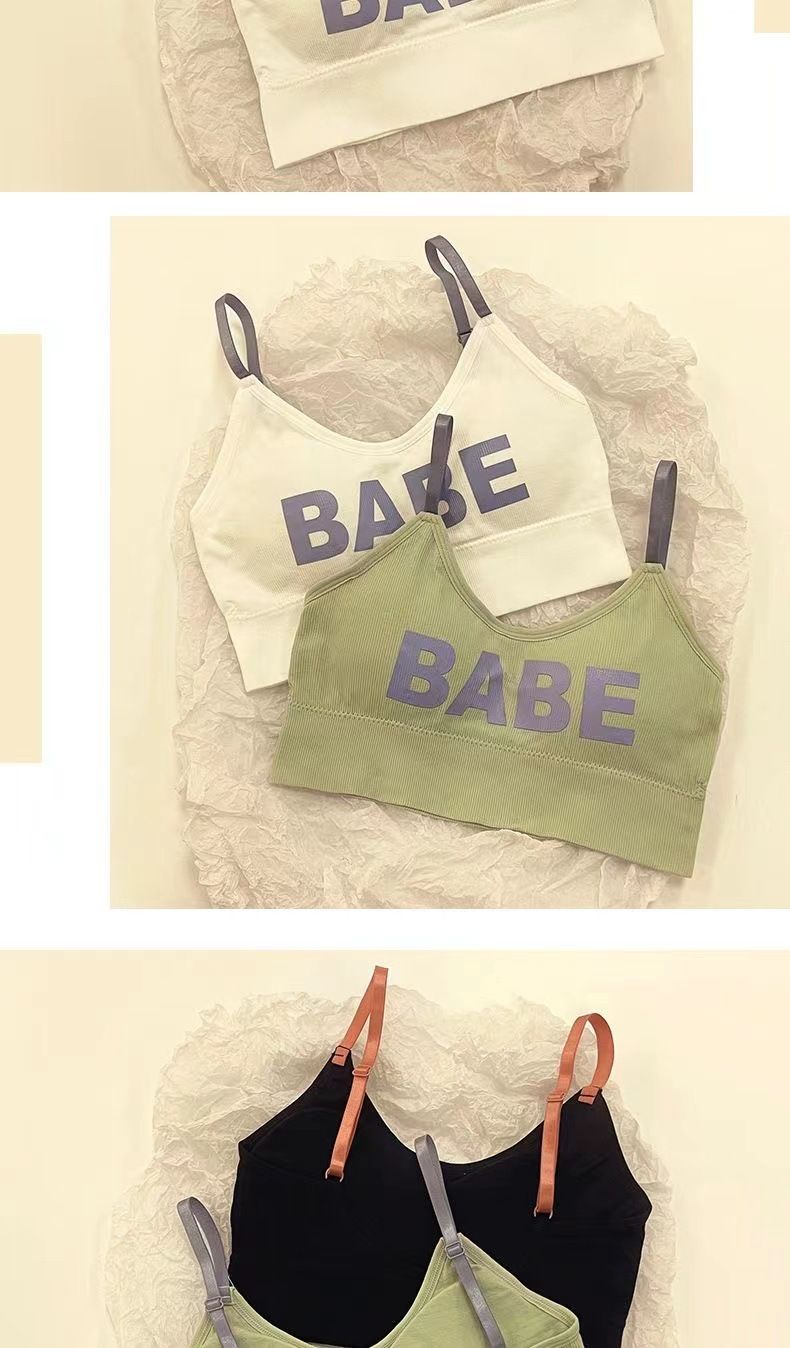 Dammekleeder BH Tube Top ouni Stolring Vest-Stil bequem sammelen Anti-Sacken Meedercher Schüler Hosenträger Broschtwrap Schéine Réck_voghion.com