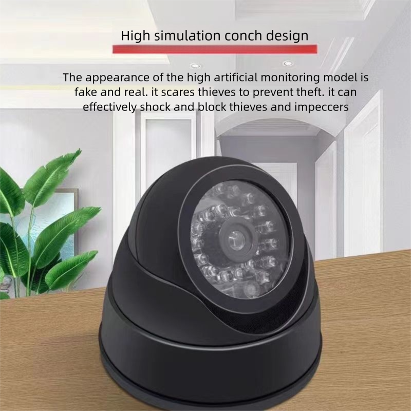 Dummy Camera Surveillance Model Indoor Probe No Drilling Adhesive Home Use With Light_voghion.com