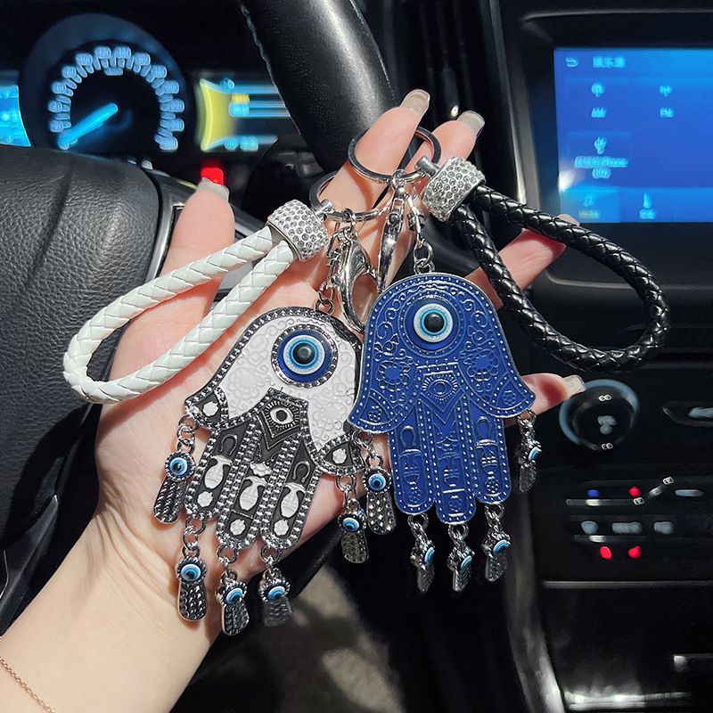 New Style Creative Devil Eye Rope Keychain Alloy Car Key Chain Bag Decoration Pendant_voghion.com