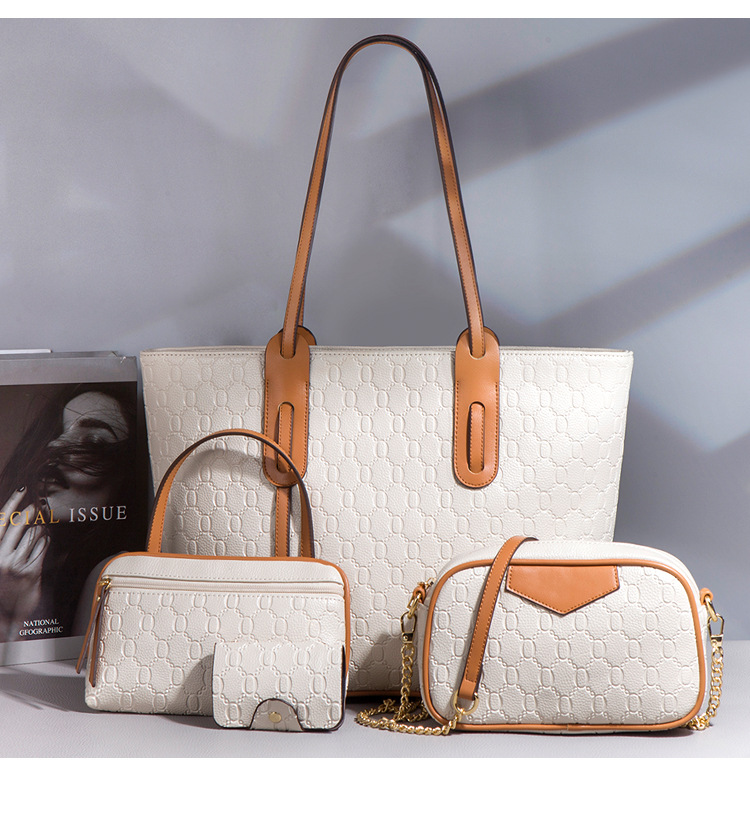 Handbag Fashion Large Tote Bag Trend One-shoulder Diagonal Straddle Bag Large Capacity Four-piece Mother-daughter Bag_voghion.com