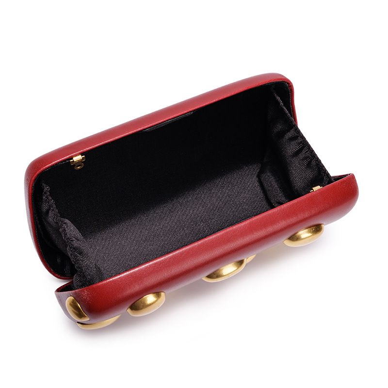 Elegancka metalowa kopertówka – minimalistyczna wieczorowa torebka damska z zapięciem magnetycznym, smukła i usztywniona (8 modnych kolorów, skóra ekologiczna, szerokość 19,5 cm)_voghion.com