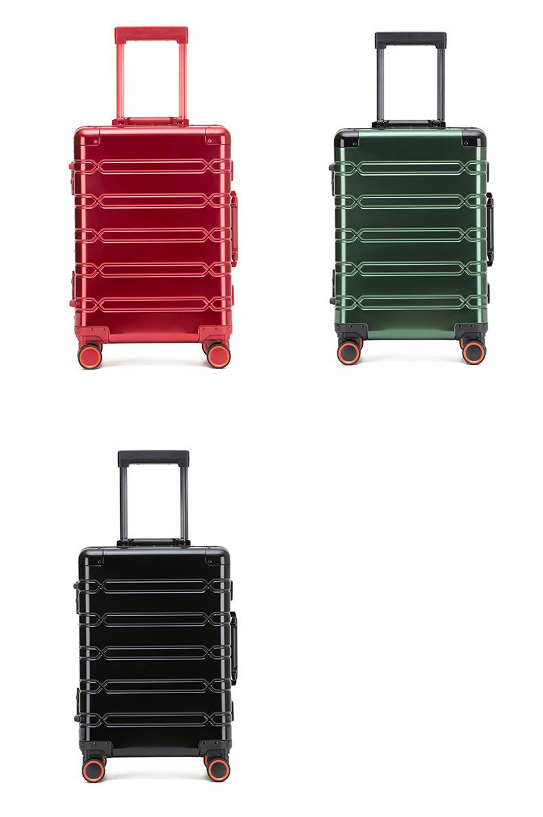 Lightweight Aluminum Magnesium Alloy Suitcase - 20" 24" 29" Carry-On & Check-In Luggage With TSA Lock, 360° Spinner Wheels_voghion.com