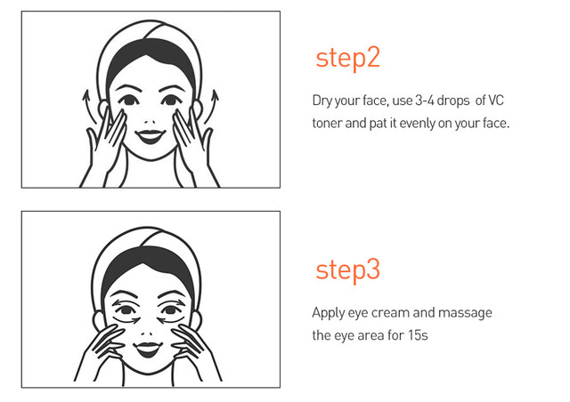 Joypretty vitamina c para clareamento facial, conjunto de cuidados com a pele de manchas escuras, creme de limpeza, hidratante, cremes para os olhos, kits de cuidados com a pele dos poros_voghion.com