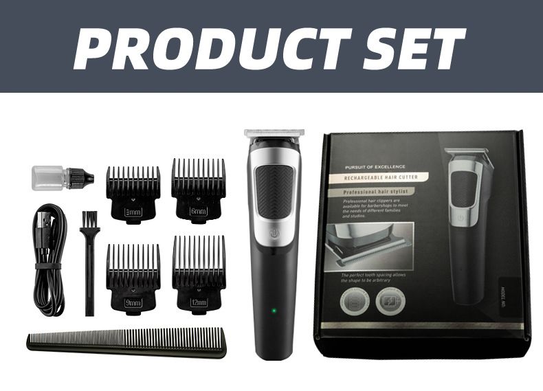 Professional USB Rechargeable Hair Clipper For Men - Barber Grade Precision, Stainless Steel Blade, Retro Design, Cordless_voghion.com