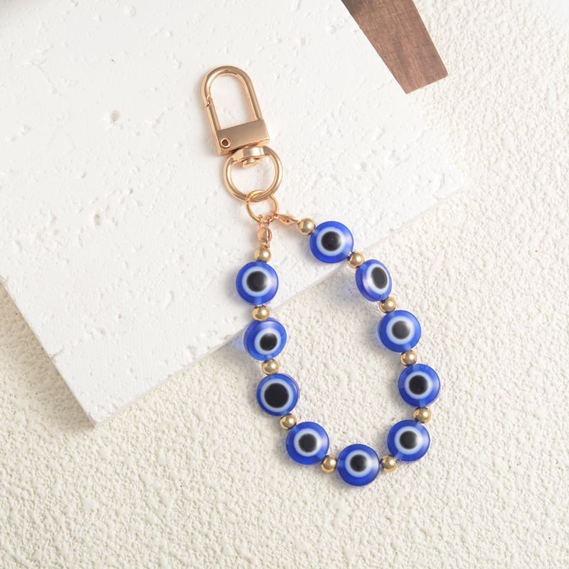 Parti e accessori per borse Stile etnico retrò Portachiavi con corda Occhio del diavolo Ciondolo per borsa in resina Occhi blu Ciondolo per gioielli_voghion.com