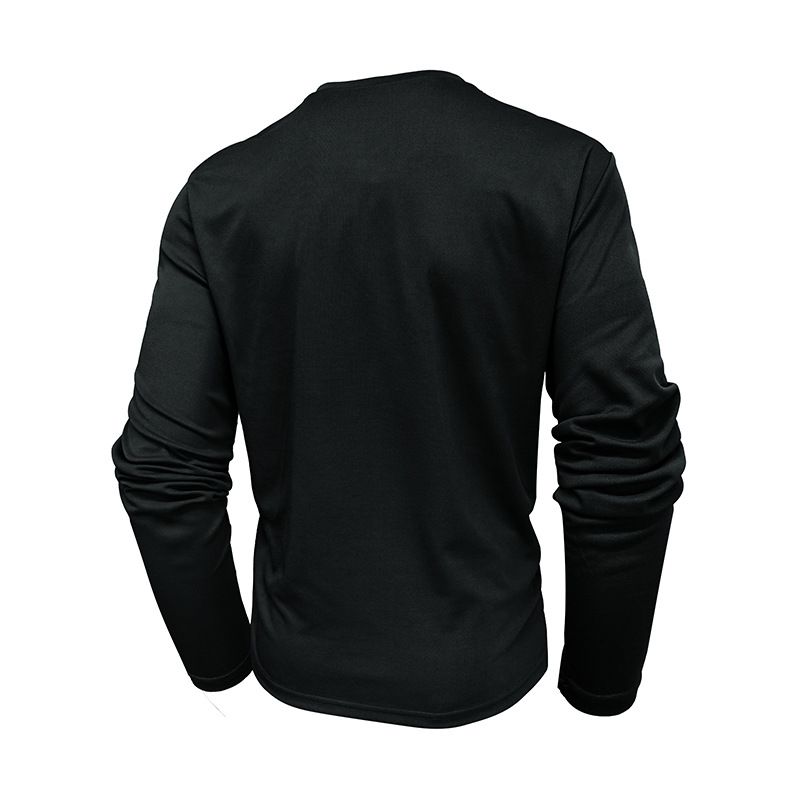 Herbst männer Henry Shirt Langarm T-shirt Atmungsaktiv Cool Bulk_voghion.com