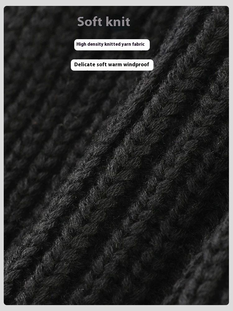 Cappello in lana lavorato a maglia a righe in stile etnico per autunno e inverno, spesso e caldo, protezione per le orecchie anti-freddo, versatile cappello freddo_voghion.com