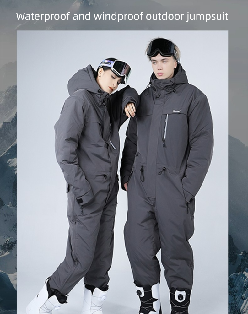 Ski Suit Cold-Proof Men And Women One-Piece Outdoor Set Waterproof Windproof Thickened Warm Integrated Riding Fishing_voghion.com