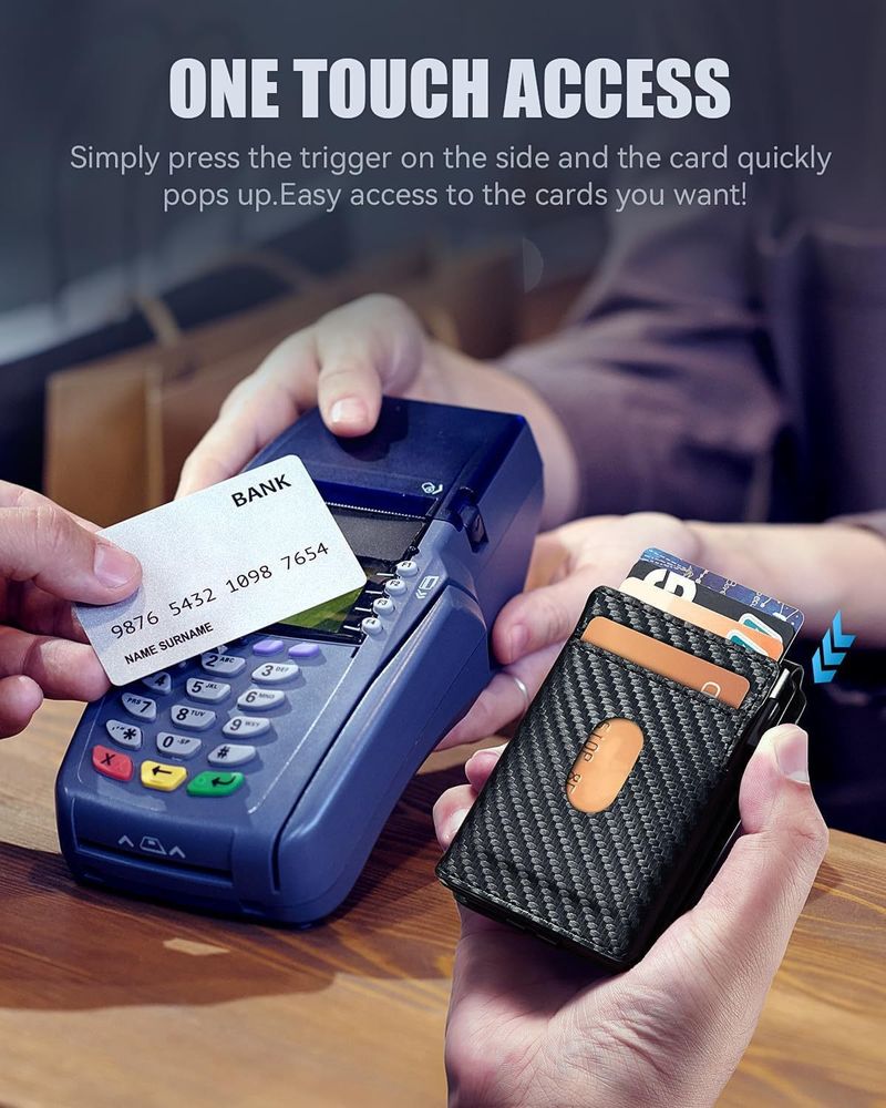 New Large Capacity Flip Cover Magnetic Wallet Anti Lost Men's Credit Card Bag RFID Anti Theft Business Wallet_voghion.com