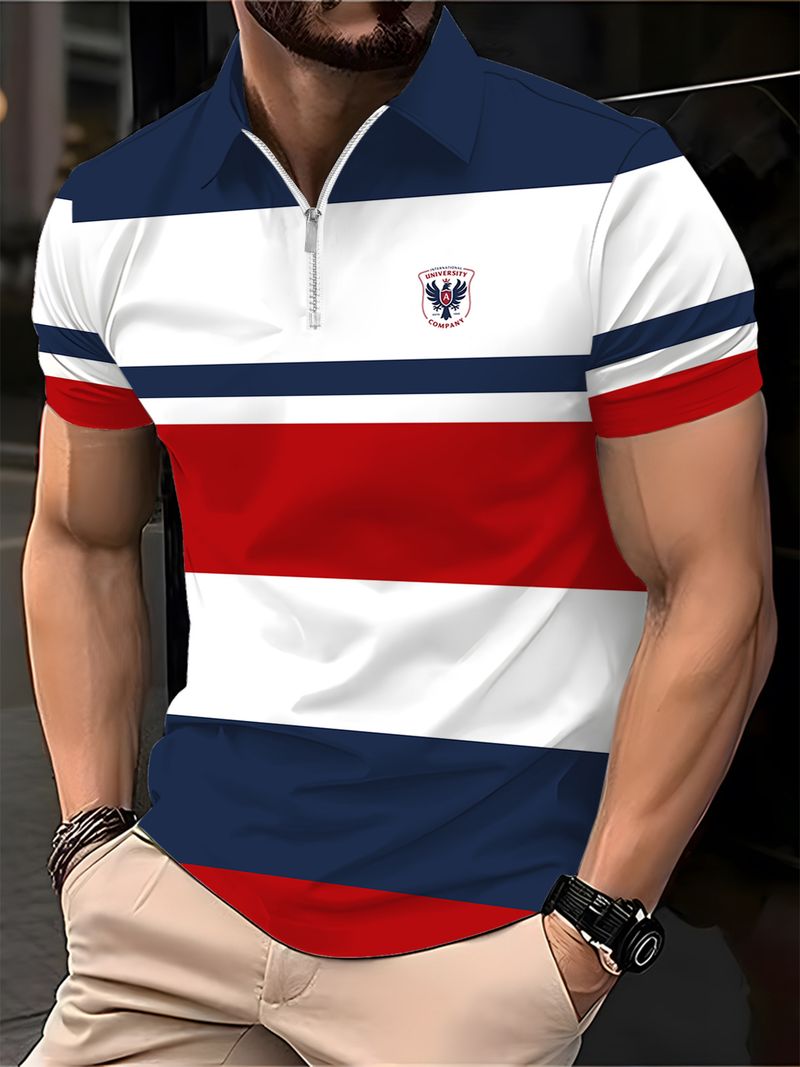 Herrenbekleidung New Cross Border Herren Freizeithemd Kragenknopf Business Gestreiftes All Match Shirt Top_voghion.com