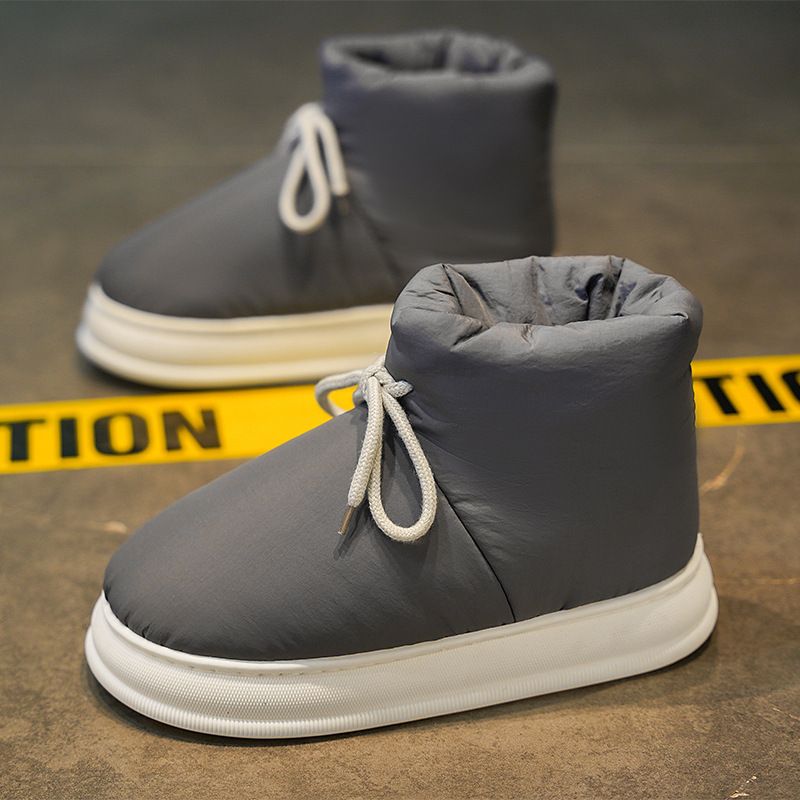 Męskie buty na wysokim obcasie z materiału puchowego, z podszewką z polaru, pogrubione, ciepłe, nowe, zimowe, odporne na zimno, Northeast_voghion.com
