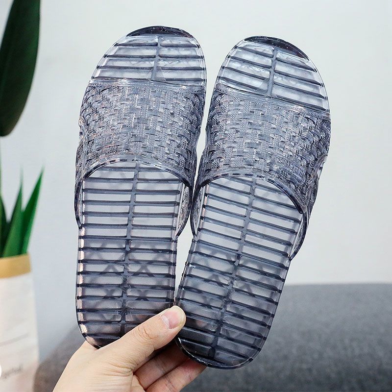 Pantoufles d'été antidérapantes en gel cristal pour hommes, grande taille, pour la plage, la salle de bain, la maison, tendance, pour l'extérieur_voghion.com