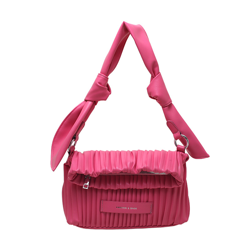 Borsa a pieghe da donna New Fashion Design Sense Borsa a tracolla tinta unita di nicchia Borsa ascellare Borsa a tracolla senior semplice_voghion.com