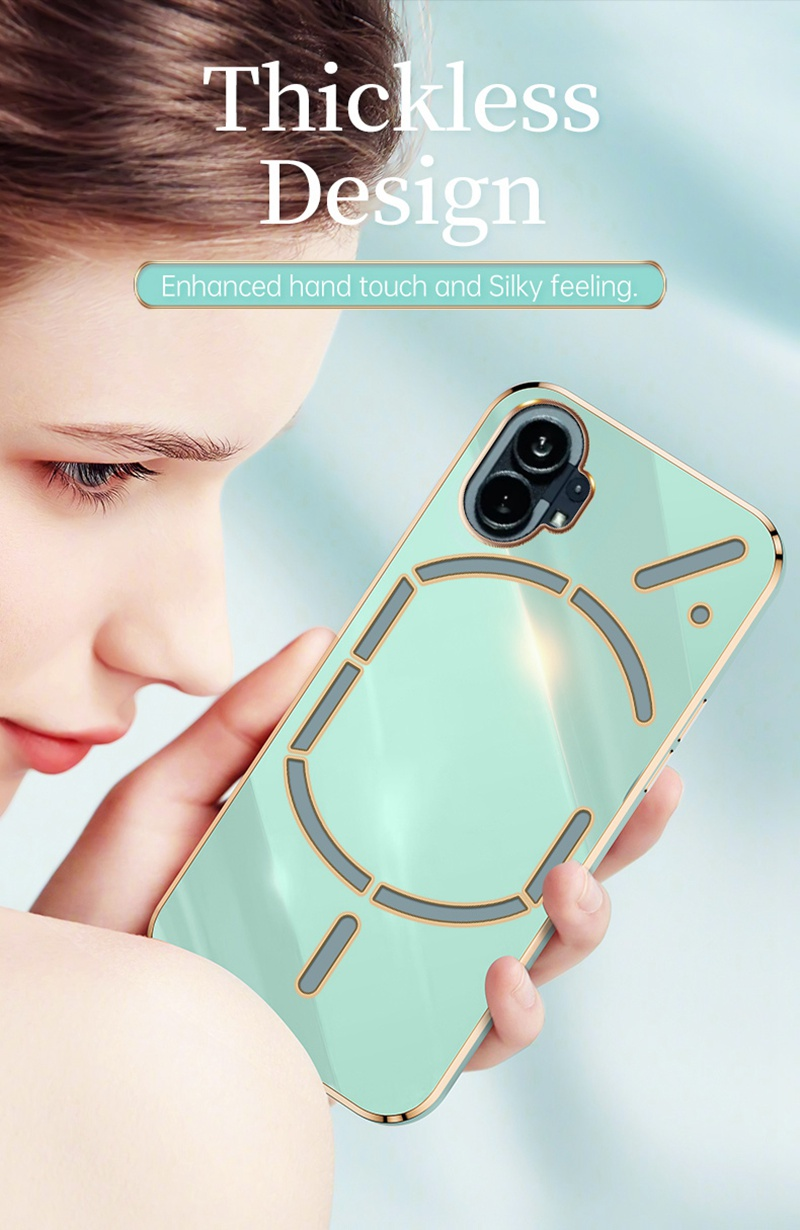 Plating Silicone Case For Nothing Phone 1 Back Cover Soft TPU Bumper Protection Phone Case For Nothing Phone1 Coque_voghion.com