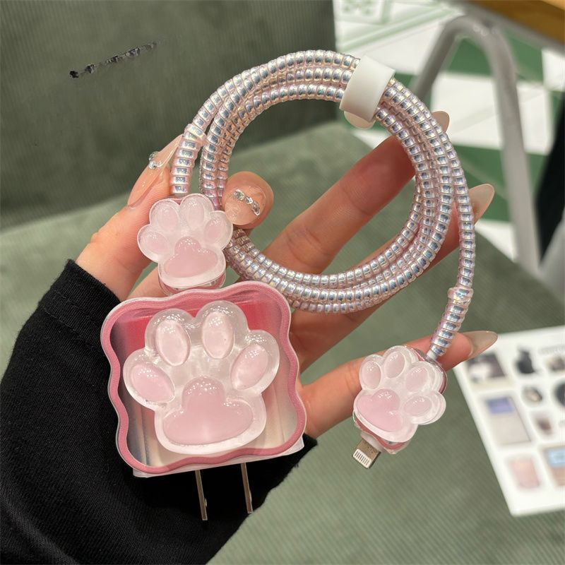 Câble de chargement Cat Claw 15/14, housse de protection compatible avec iPad 13, tête de charge rapide anti-casse 20 W_voghion.com