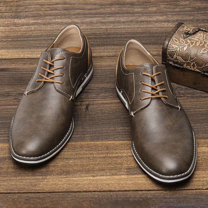 Atmungsaktive Freizeitschuhe für Herren – Leichte Slipper aus PU-Leder mit rutschfester Gummisohle | Bequem und stilvoll für den Alltag_voghion.com