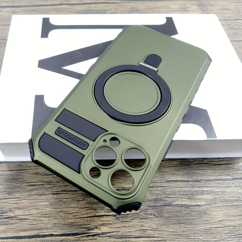 Stand Holder, Heavy-Duty Full Protective Shell - For iPhone 14, 13, 12, 11 Pro Max, 14Pro, 13Pro, 12Pro, 11Pro, Men's Protective Cover_voghion.com