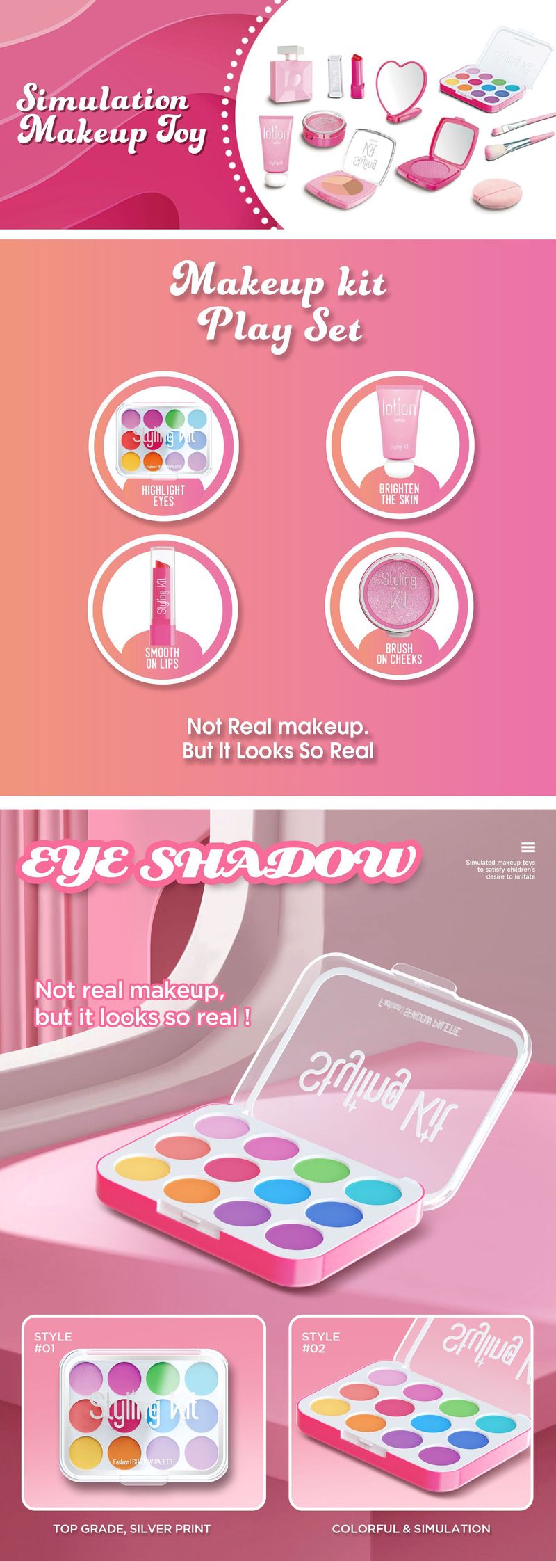 Cross Border Girls Pretend House Cosmetics Set Simulation Nail Art Lipstick Eye Shadow Can Not Be Smeared Makeup Toys Wholesale_voghion.com