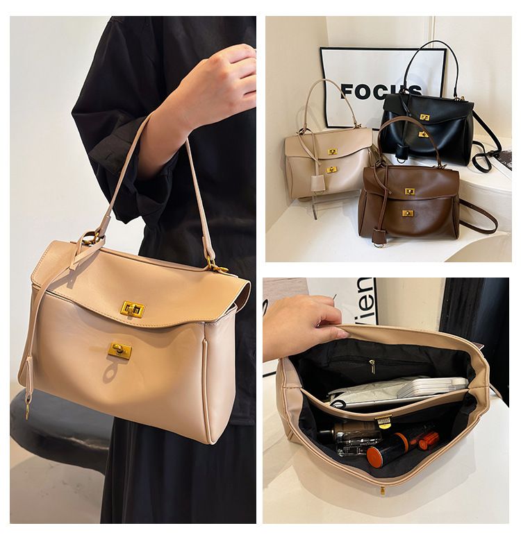 Hand held platinum bag for women 2024 new style Korean niche underarm bag high end stylish large capacity commuter bag_voghion.com