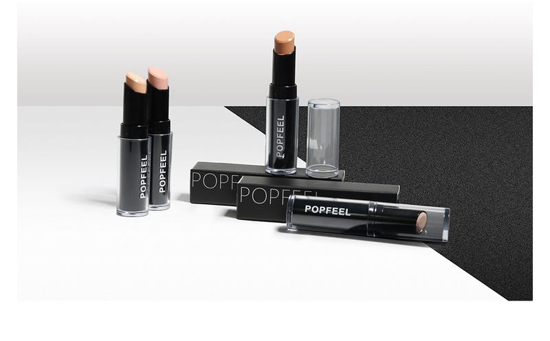 Eye Shadow POPFEEL 3D Concealer Highlighter Stick Pearlescent Contouring Brightening Cream Concealer Stick Makeup_voghion.com