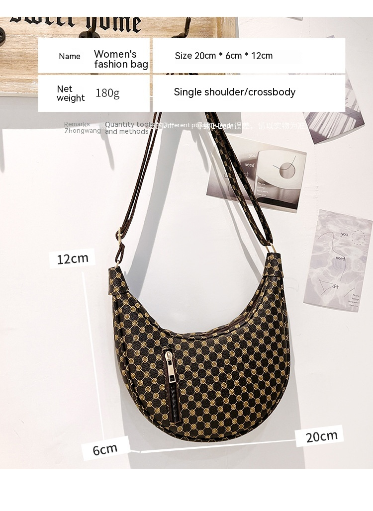 2023 New Sweet Versatile Underarm Bag Women's Bag Small Design Shoulder Bag Korean Underarm Bag Student Bag_voghion.com