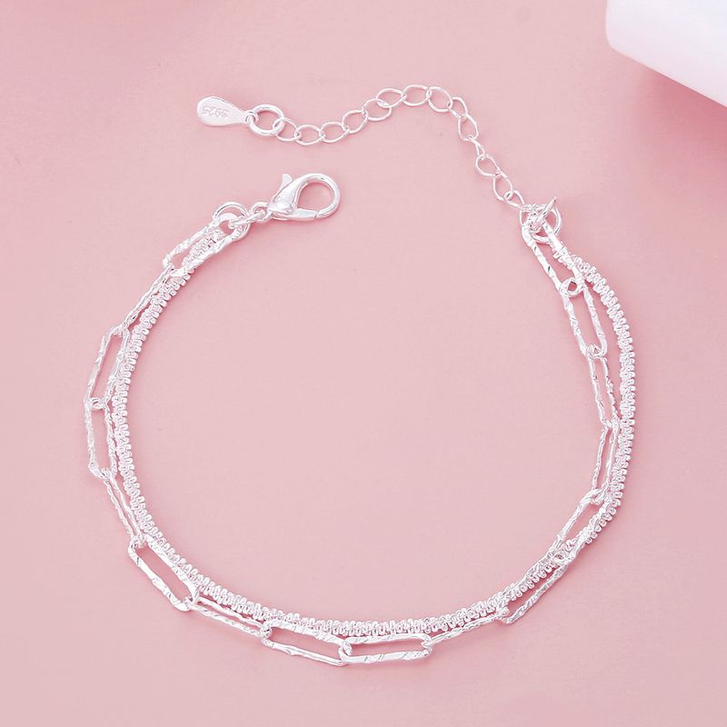 Jinshihu Versilbertes doppellagiges Sternenhimmel-Funkelndes Armband Live Fashion_voghion.com